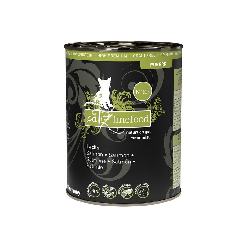Catz Finefood Purrrr N.105 Łosoś puszka 375g - All4Animals