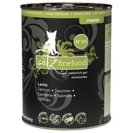 Catz Finefood Purrrr N.105 Łosoś puszka 375g - All4Animals