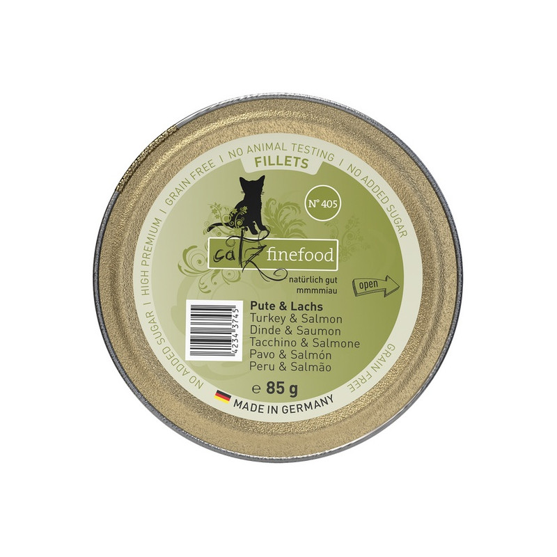 Catz Finefood Filety N.405 Indyk/Łosoś tacka 85g - All4Animals