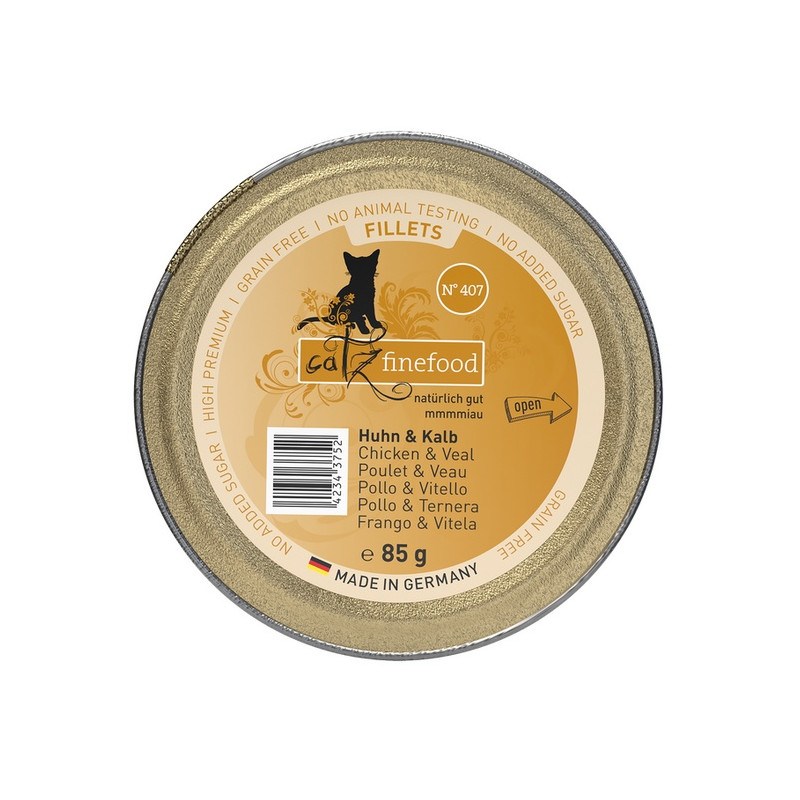 Catz Finefood Filety N.407 Kurczak/Cielęcina tacka 85g - All4Animals