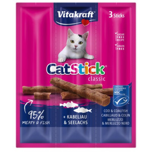 Vitakraft Cat Stick Classic Dorsz i Czarniak 18g [2424003] - All4Animals