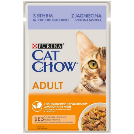 Purina Cat Chow Jagnięcina i zielona fasolka saszetka 85g - All4Animals
