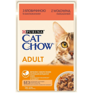 Purina Cat Chow Wołowina i bakłażan saszetka 85g - All4Animals