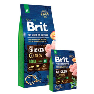 Brit Premium By Nature Adult XL Extra Large 15kg - All4Animals
