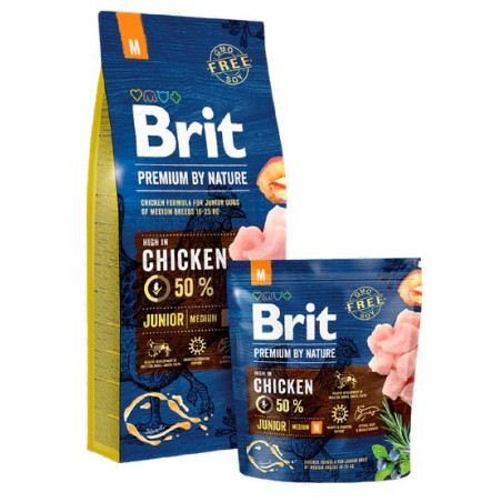 Brit Premium By Nature Junior M Medium 3kg - All4Animals