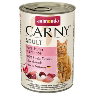 Animonda Carny Adult Indyk, Kurczak + Krewetki puszka 400g - All4Animals