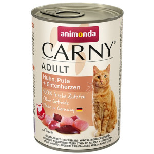 Animonda Carny Adult Kurczak, Indyk + Kacze serca puszka 400g - All4Animals