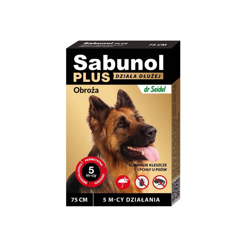 Sabunol Obroża Plus przeciw pchłom dla psa 75cm - All4Animals