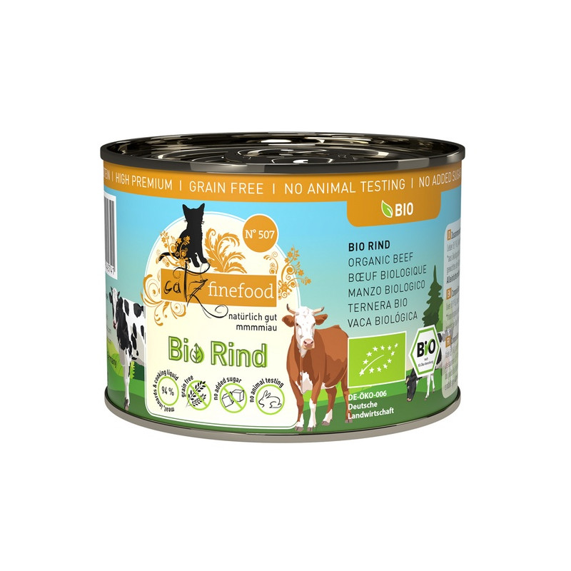 Catz Finefood Bio N.507 Wołowina puszka 200g - All4Animals