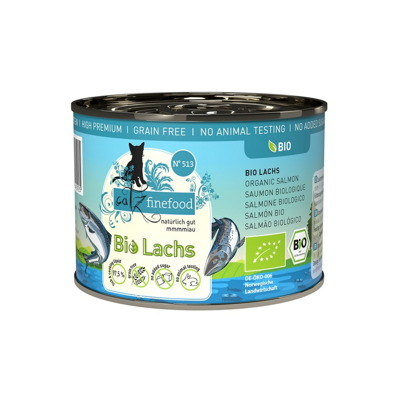 Catz Finefood Bio N.513 Łosoś puszka 200g - All4Animals