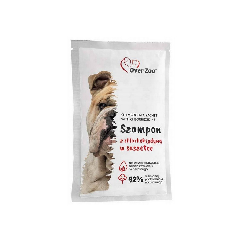 Over Zoo Szampon z chlorheksydyną dla psów i kotów saszetka 20ml - All4Animals
