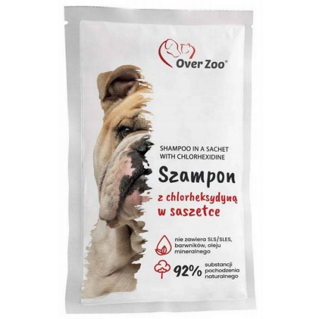 Over Zoo Szampon z chlorheksydyną dla psów i kotów saszetka 20ml - All4Animals