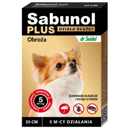 Sabunol Obroża Plus przeciw pchłom dla psa 35cm - All4Animals