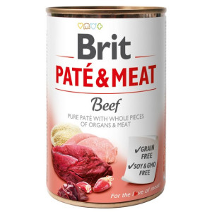 Brit Pate & Meat Dog Beef puszka 400g - All4Animals