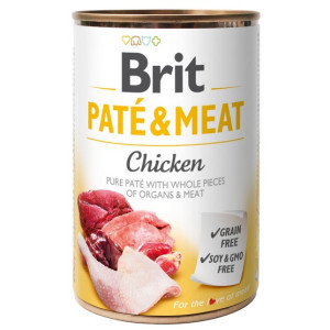 Brit Pate & Meat Dog Chicken puszka 400g - All4Animals