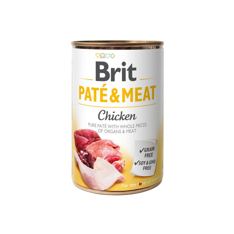Brit Pate & Meat Dog Chicken puszka 400g - All4Animals