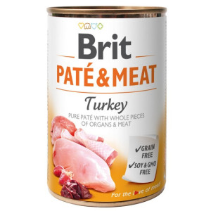 Brit Pate & Meat Dog Turkey puszka 400g - All4Animals