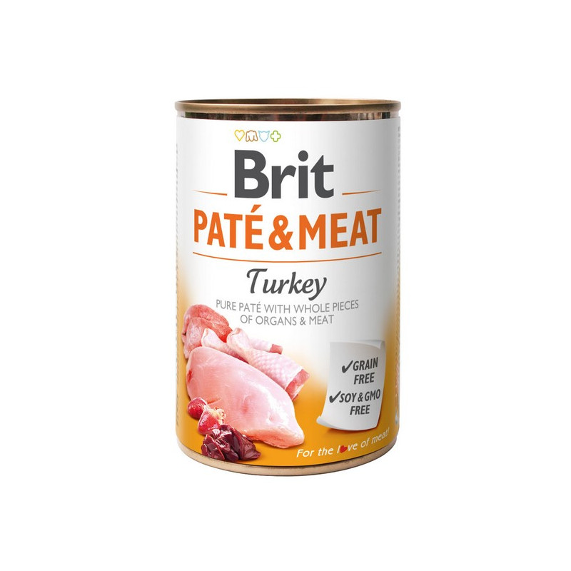 Brit Pate & Meat Dog Turkey puszka 400g - All4Animals