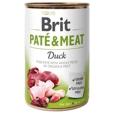 Brit Pate & Meat Dog Duck puszka 400g - All4Animals