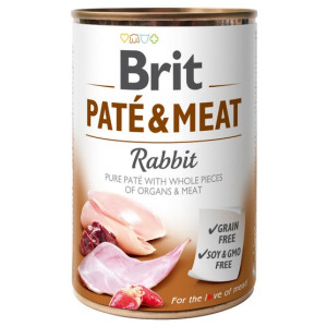 Brit Pate & Meat Dog Rabbit puszka 400g - All4Animals