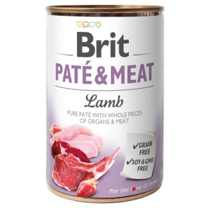 Brit Pate & Meat Dog Lamb puszka 400g - All4Animals