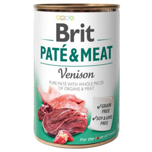 Brit Pate & Meat Dog Venison puszka 400g - All4Animals