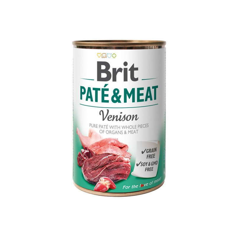 Brit Pate & Meat Dog Venison puszka 400g - All4Animals