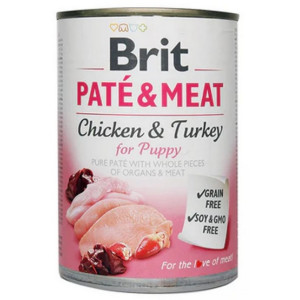Brit Pate & Meat Dog Puppy puszka 400g - All4Animals