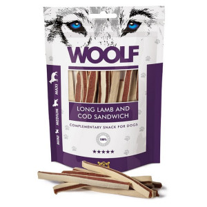 Woolf Soft Lamb & COD Sandwich Long 100g - All4Animals