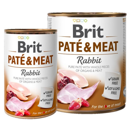 Brit Pate & Meat Dog Rabbit puszka 800g - All4Animals