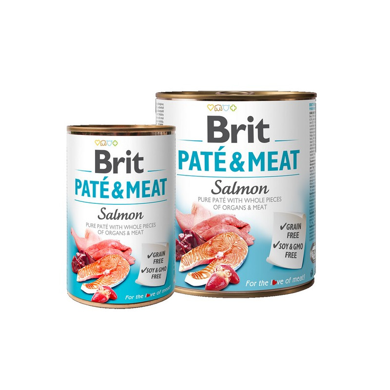 Brit Pate & Meat Dog Salmon puszka 800g - All4Animals