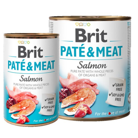 Brit Pate & Meat Dog Salmon puszka 800g - All4Animals