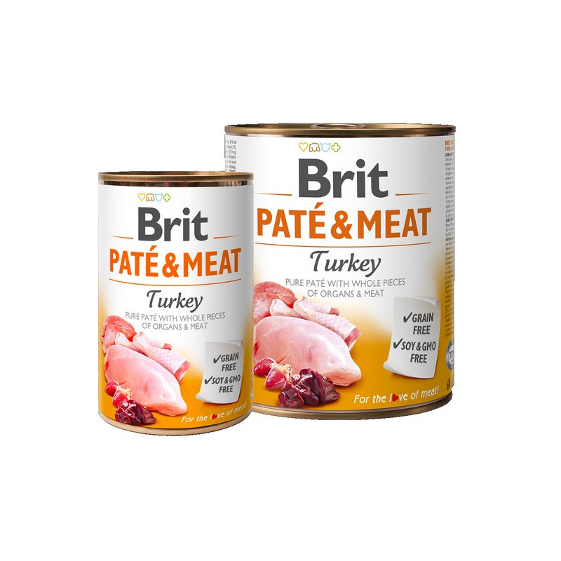 Brit Pate & Meat Dog Turkey puszka 800g - All4Animals