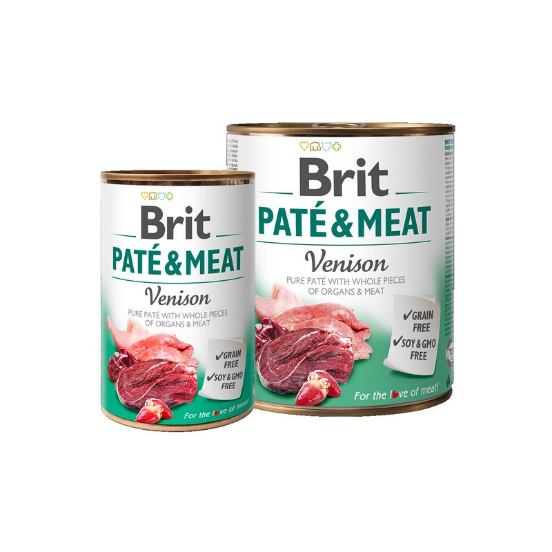 Brit Pate & Meat Dog Venison puszka 800g - All4Animals