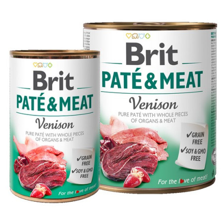 Brit Pate & Meat Dog Venison puszka 800g - All4Animals