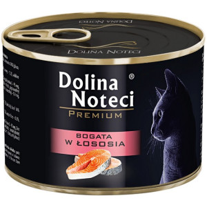 Dolina Noteci Premium Kot Bogata w łososia puszka 185g - All4Animals