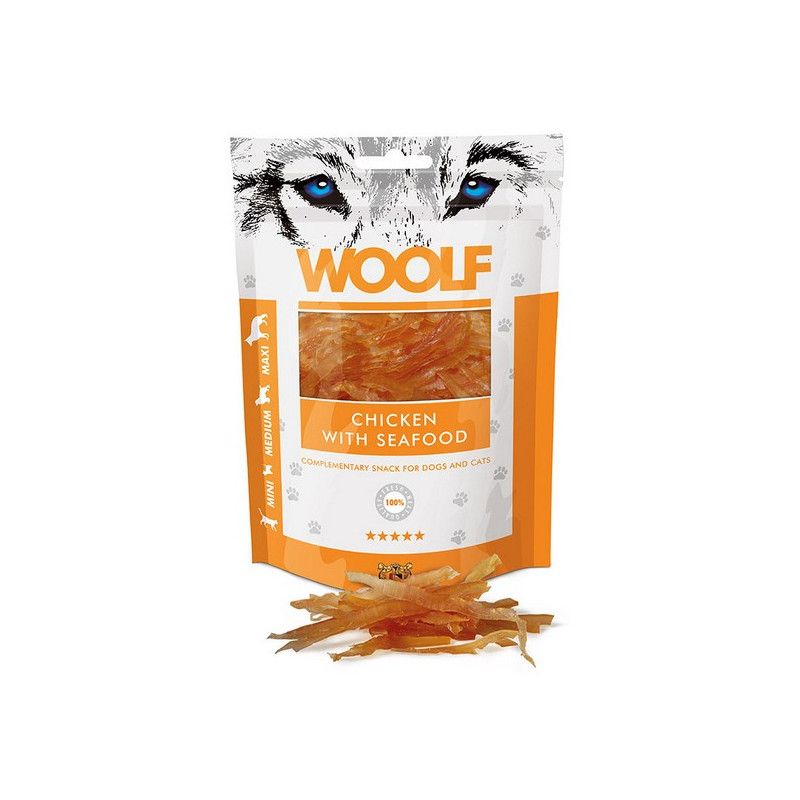 Woolf Chicken With Seafood 100g - All4Animals