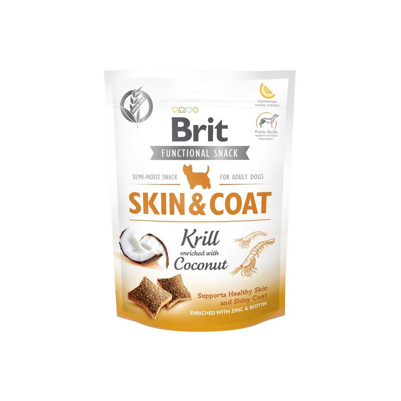 Brit Functional Snack Skin&Coat Krill 150g - All4Animals