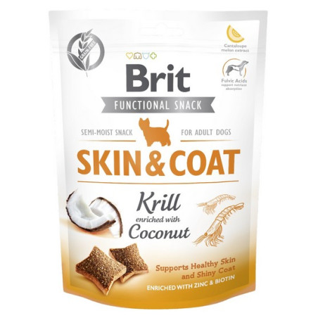 Brit Functional Snack Skin&Coat Krill 150g - All4Animals