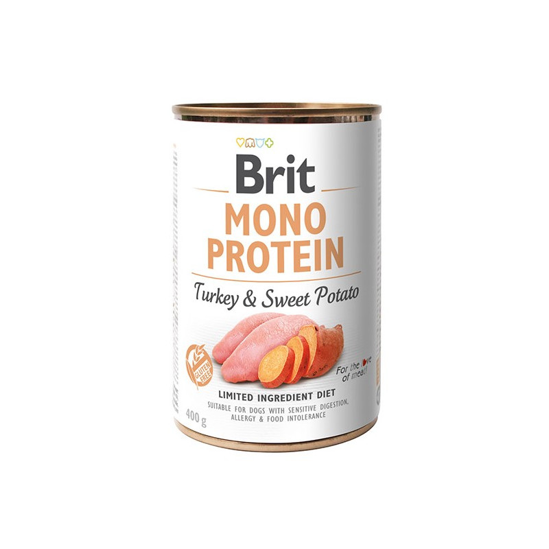 Brit Mono Protein Turkey & Sweet Potato puszka 400g - All4Animals