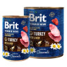 Brit Premium By Nature Turkey & Liver Junior puszka 800g - All4Animals