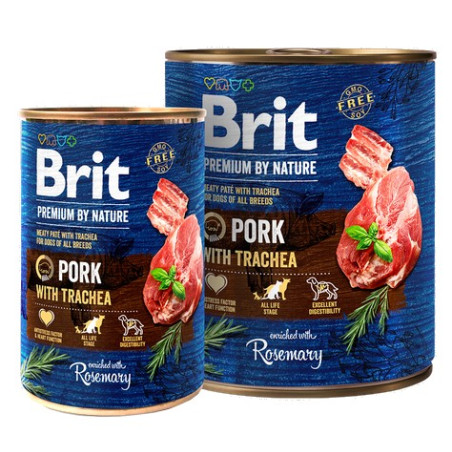 Brit Premium By Nature Pork & Trachea puszka 400g - All4Animals