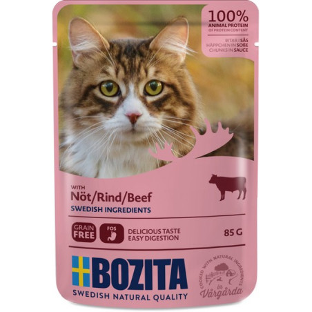 Bozita Cat Wołowina w sosie saszetka 85g - All4Animals