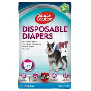 Simple Solution Pieluchy jednorazowe dla suczek M 12szt. - All4Animals