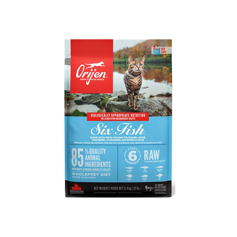 Orijen Cat 6 Fish 5,4kg - All4Animals Orijen Cat 6 Fish 5,4kg - All4Animals