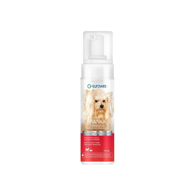 Eurowet Szampon do mycia na sucho - pianka 150ml - All4Animals