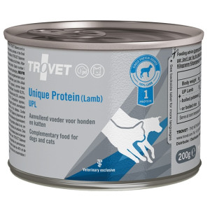 Trovet Unique Protein UPL Jagnięcina dla psa i kota puszka 200g - All4Animals