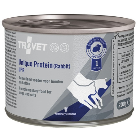 Trovet Unique Protein UPR Królik dla psa i kota puszka 200g - All4Animals