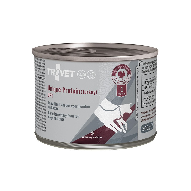 Trovet Unique Protein UPT Indyk dla psa i kota puszka 200g - All4Animals