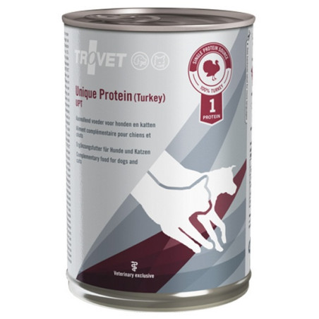 Trovet Unique Protein UPT Indyk dla psa i kota puszka 400g - All4Animals